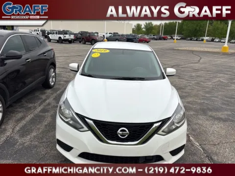 White 2019 Nissan Sentra SV for sale in Michigan City, IN