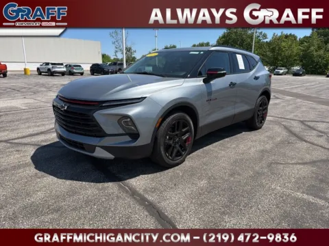 Gray 2023 Chevrolet Blazer LT for sale in Michigan City, IN