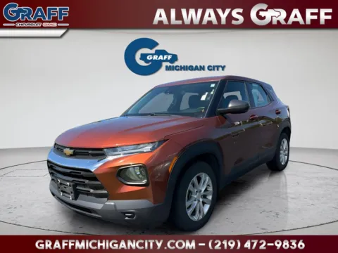 Orange 2021 Chevrolet TrailBlazer LS for sale in Michigan City, IN