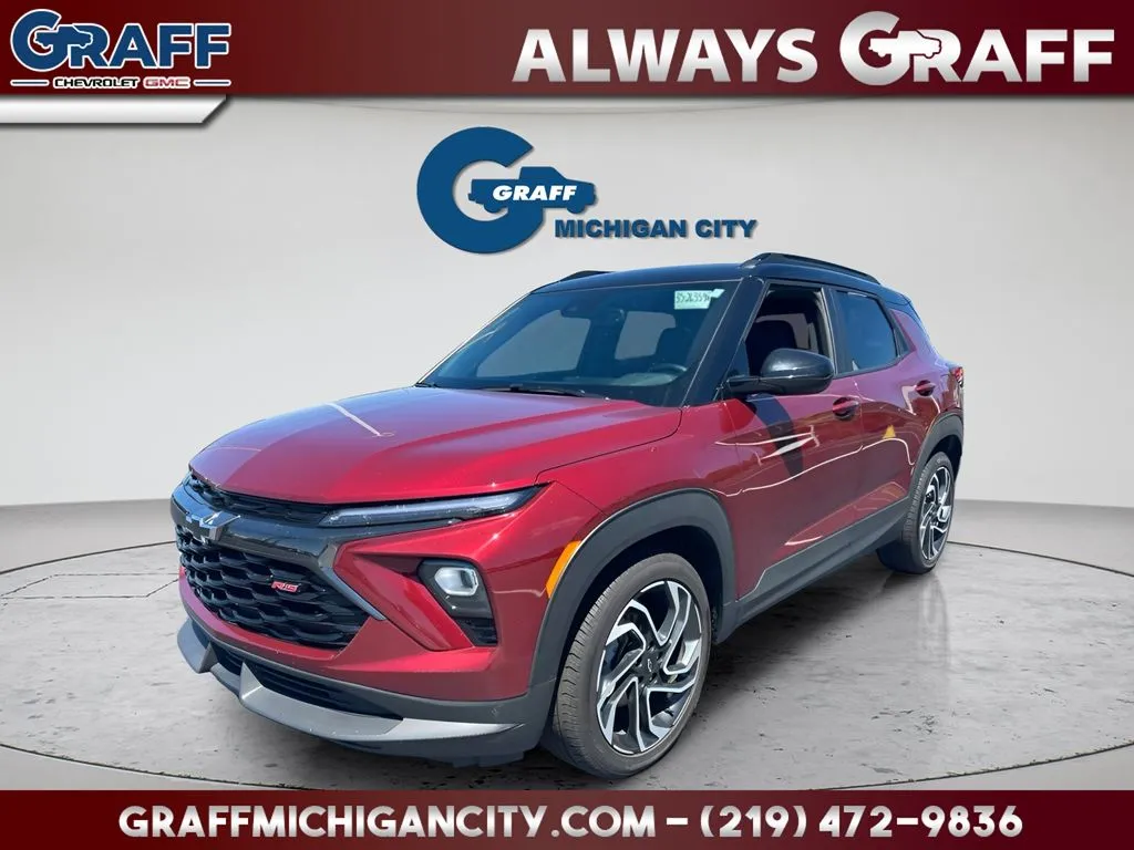 Red 2025 Chevrolet TrailBlazer RS for sale in Michigan City, IN