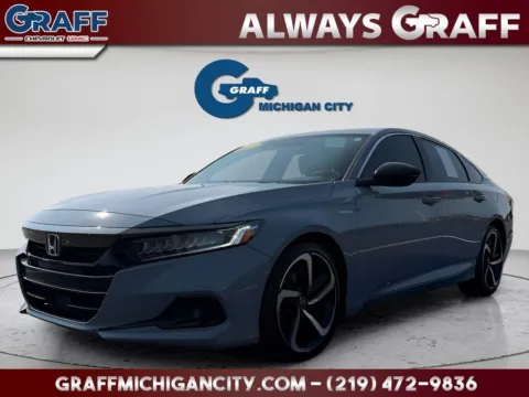 Silver 2022 Honda Accord Hybrid Sport for sale in Michigan City, IN