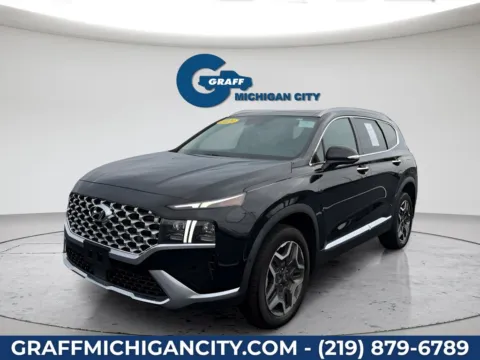 Black 2023 Hyundai Santa Fe Limited for sale in Michigan City, IN