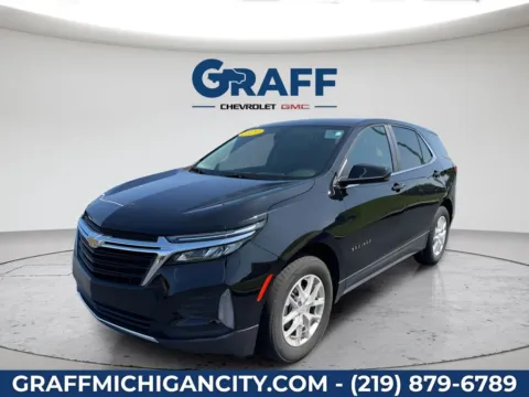 Black 2024 Chevrolet Equinox LT for sale in Michigan City, IN