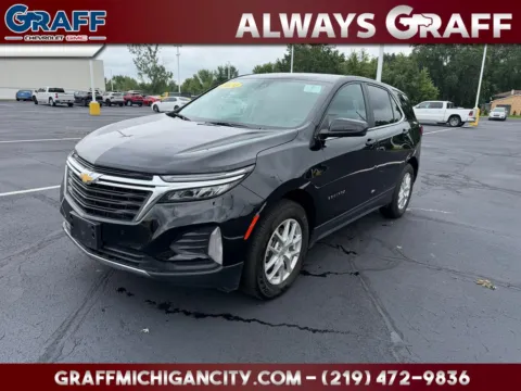 Black 2024 Chevrolet Equinox LT for sale in Michigan City, IN