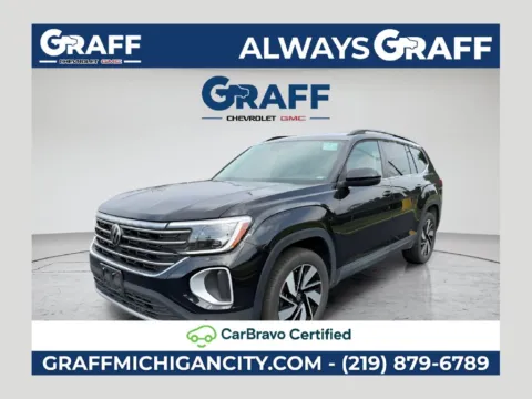 Black 2026 Volkswagen Atlas SE w/Technology for sale in Michigan City, IN