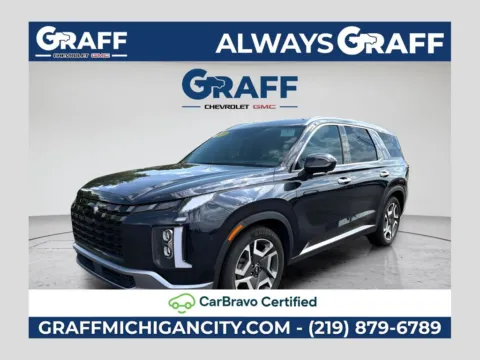 Blue 2024 Hyundai Palisade Limited for sale in Michigan City, IN