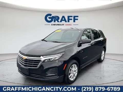 Black 2023 Chevrolet Equinox LS for sale in Michigan City, IN