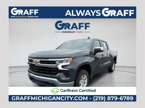 Gray 2025 Chevrolet Silverado 1500 LT for sale in Michigan City, IN