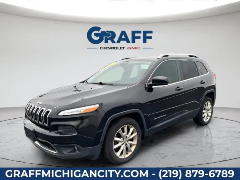 Black 2015 Jeep Cherokee Limited for sale in Michigan City, IN