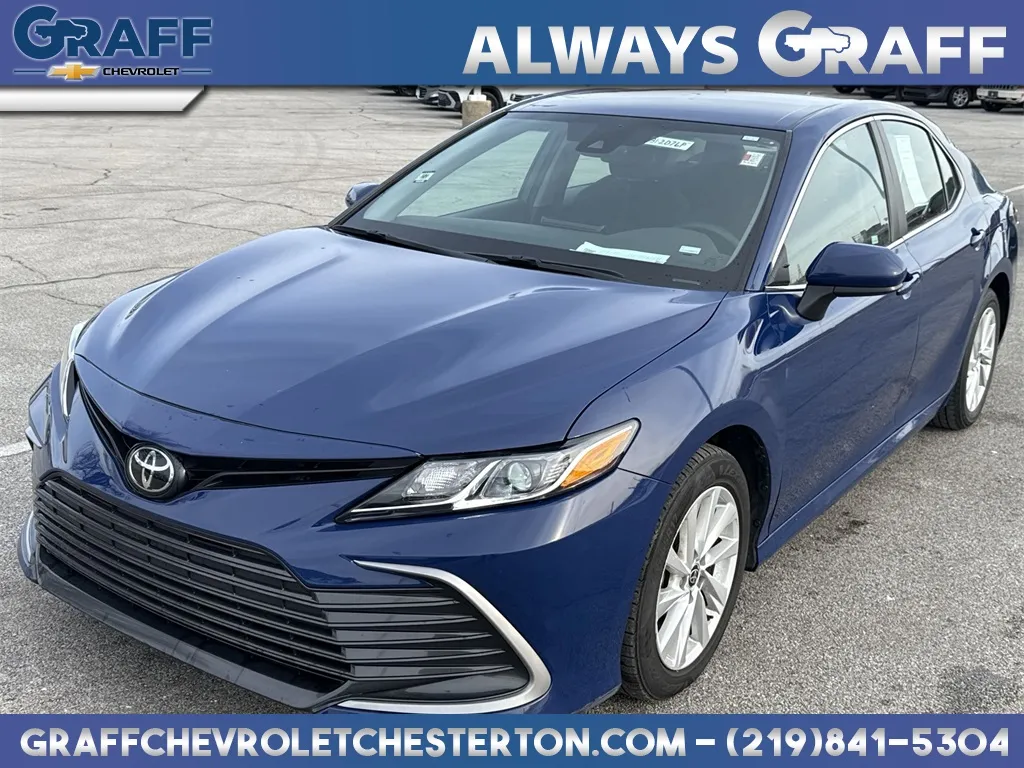Blue 2023 Toyota Camry LE for sale in Burns Harbor, IN