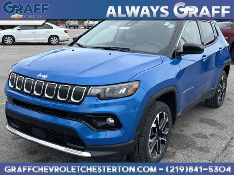 Blue 2022 Jeep Compass Limited for sale in Burns Harbor, IN