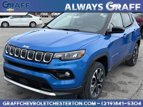 Blue 2022 Jeep Compass Limited for sale in Burns Harbor, IN