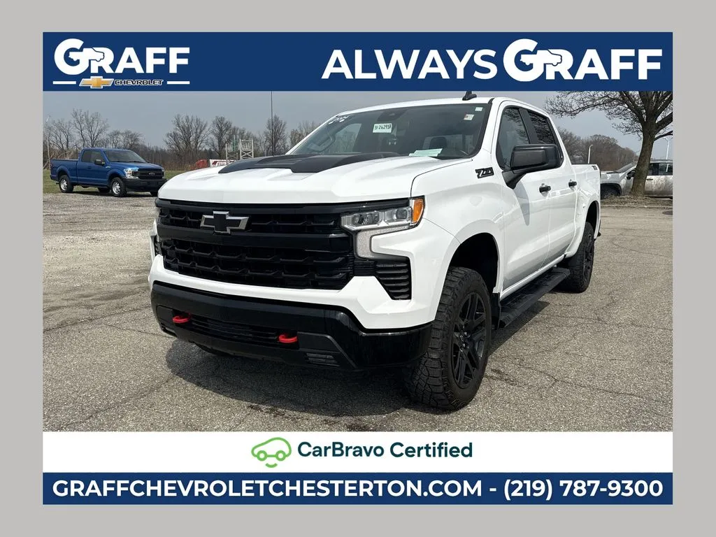 White 2024 Chevrolet Silverado 1500 LT Trail Boss for sale in Burns Harbor, IN