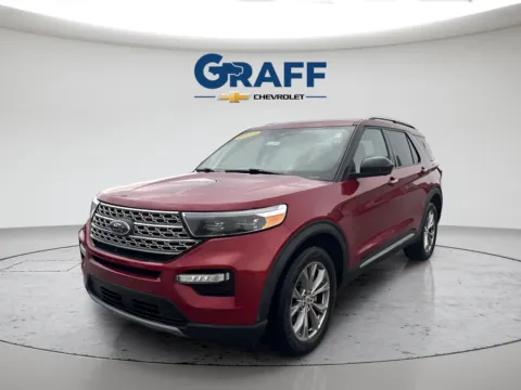 Red 2023 Ford Explorer Limited for sale in Burns Harbor, IN