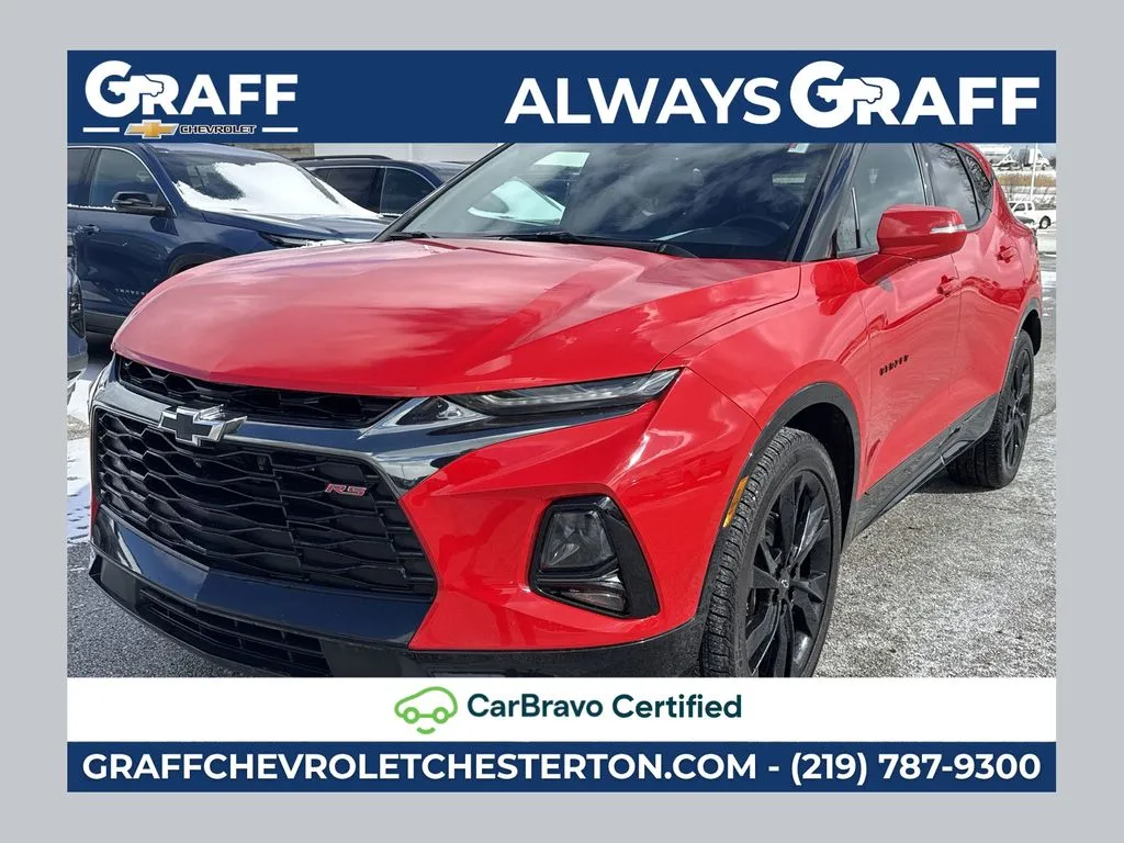 Red 2022 Chevrolet Blazer RS for sale in Burns Harbor, IN