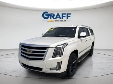 White 2015 Cadillac Escalade ESV Luxury for sale in Burns Harbor, IN
