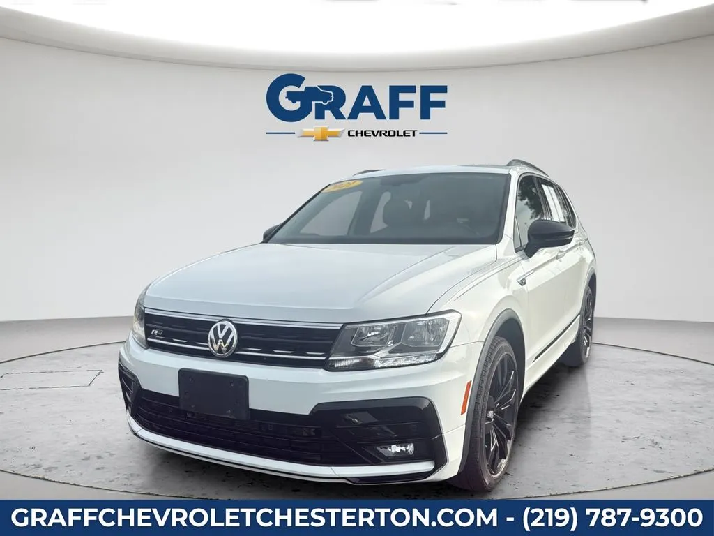 White 2021 Volkswagen Tiguan 2.0T SE R-Line Black for sale in Burns Harbor, IN
