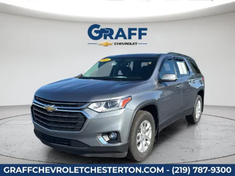 Gray 2021 Chevrolet Traverse LT for sale in Burns Harbor, IN