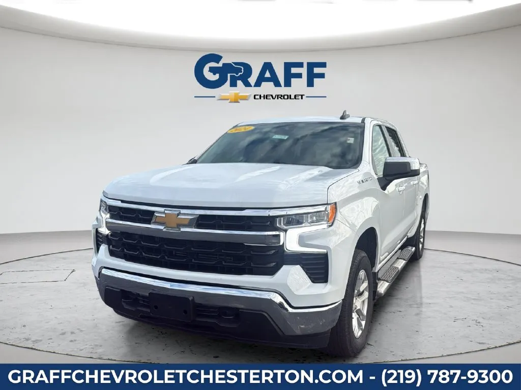 White 2024 Chevrolet Silverado 1500 LT for sale in Burns Harbor, IN