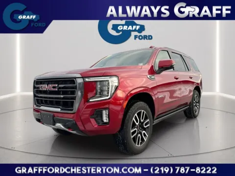 Red 2021 GMC Yukon AT4 for sale in Chesterton, IN