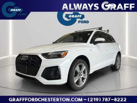 White 2025 Audi Q5 45 S line Premium for sale in Chesterton, IN