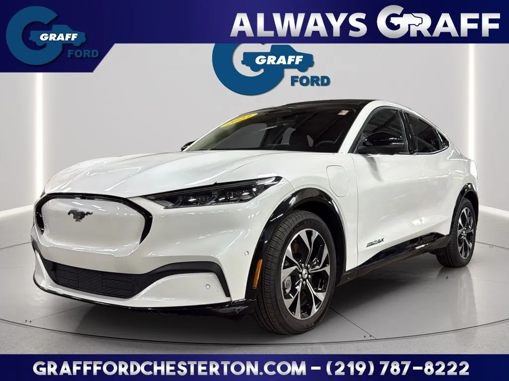 White 2023 Ford Mustang Mach-E Premium for sale in Chesterton, IN