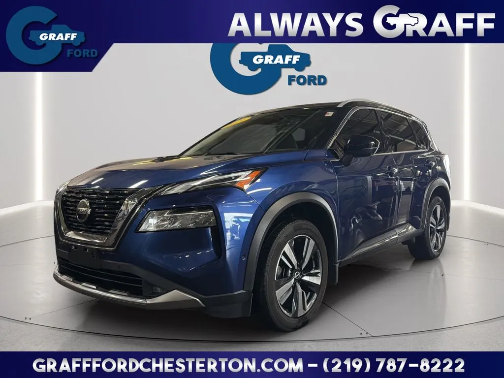Blue 2021 Nissan Rogue Platinum for sale in Chesterton, IN