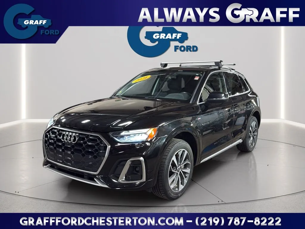 Black 2023 Audi Q5 45 S line Premium for sale in Chesterton, IN