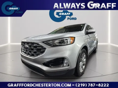 Silver 2019 Ford Edge Titanium for sale in Chesterton, IN