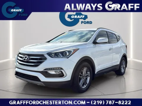 White 2018 Hyundai Santa Fe Sport 2.4 Base for sale in Chesterton, IN