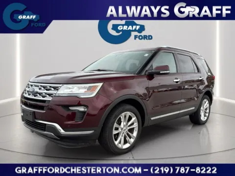 Red 2019 Ford Explorer Limited for sale in Chesterton, IN