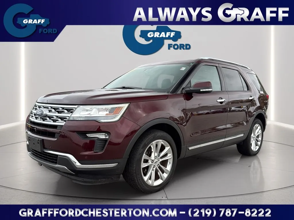 Red 2019 Ford Explorer Limited for sale in Chesterton, IN