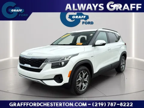 White 2022 Kia Seltos EX for sale in Chesterton, IN