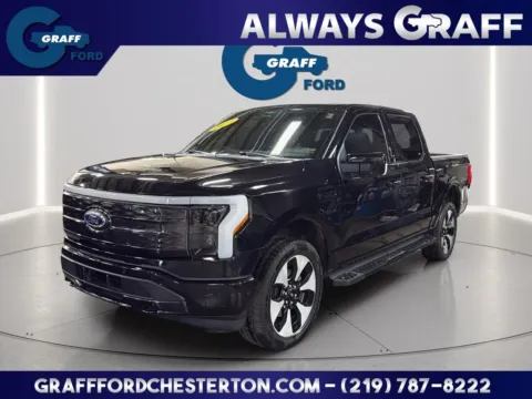 Black 2023 Ford F-150 Lightning Platinum for sale in Chesterton, IN