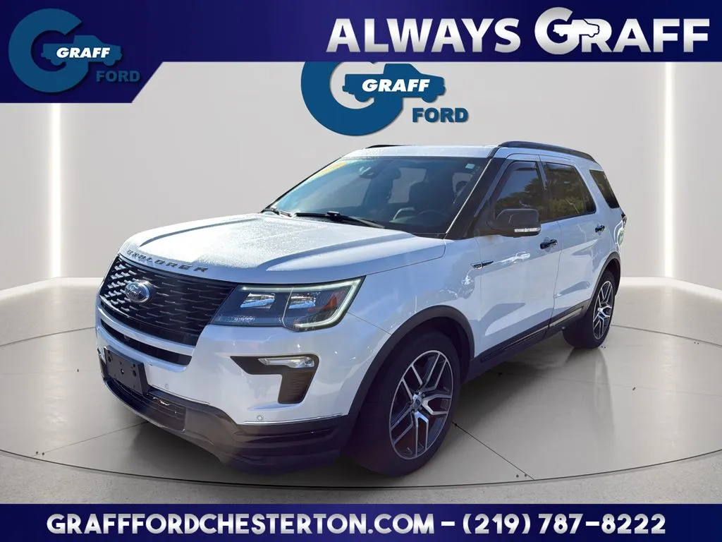 White 2018 Ford Explorer Sport for sale in Chesterton, IN