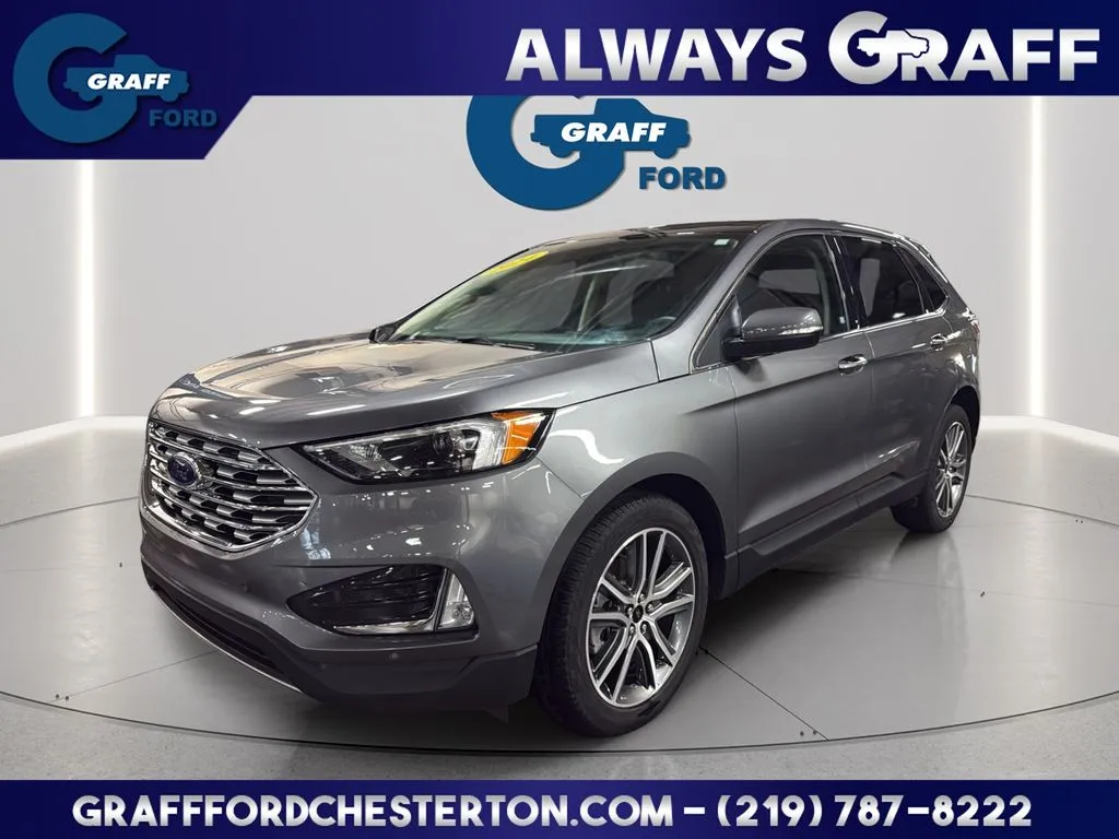 Gray 2024 Ford Edge Titanium for sale in Chesterton, IN
