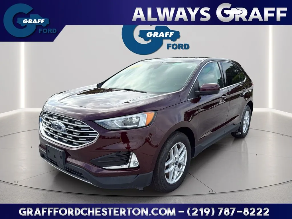 Red 2021 Ford Edge SEL for sale in Chesterton, IN