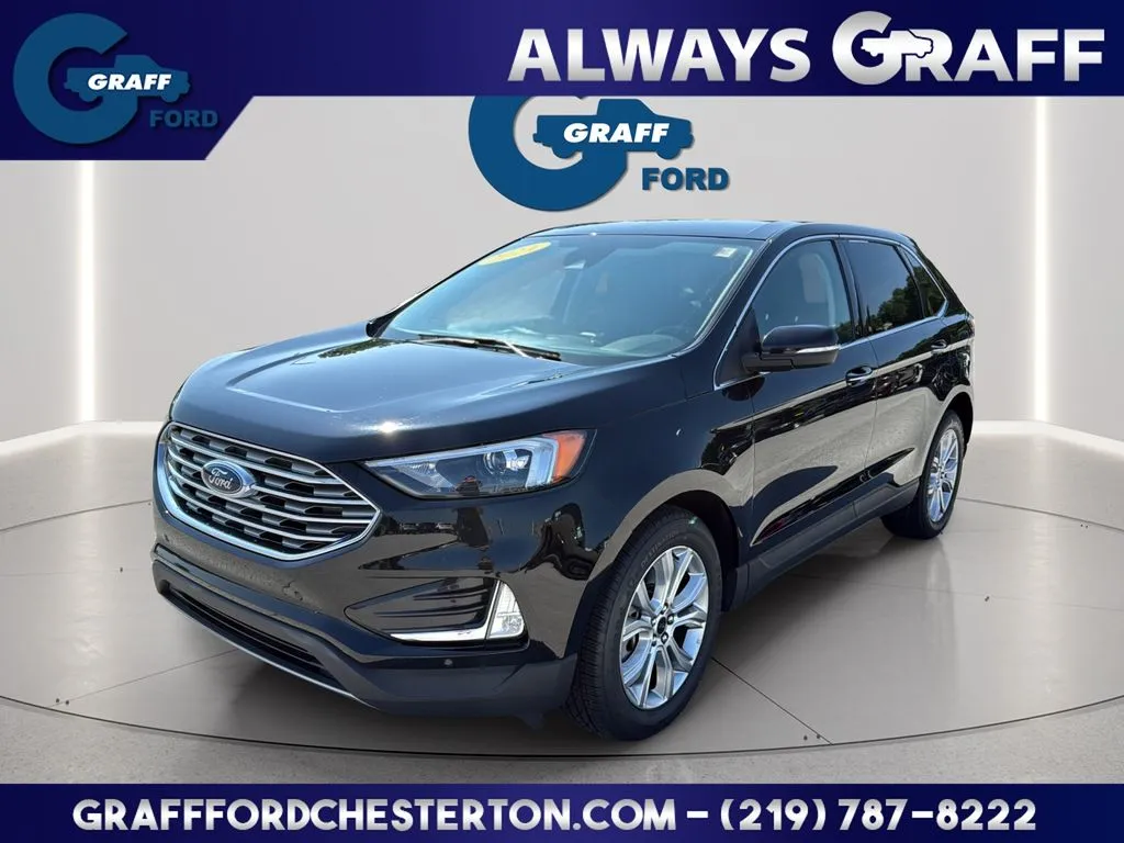 Black 2024 Ford Edge Titanium for sale in Chesterton, IN