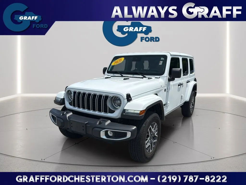 White 2025 Jeep Wrangler Sahara for sale in Chesterton, IN