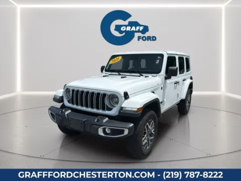 White 2025 Jeep Wrangler Sahara for sale in Chesterton, IN