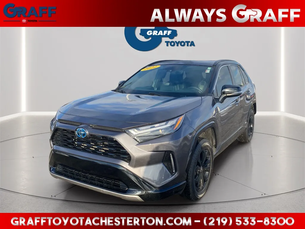 Gray 2022 Toyota RAV4 Hybrid XSE for sale in Burns Harbor, IN