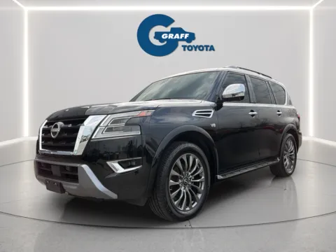 Black 2021 Nissan Armada Platinum for sale in Burns Harbor, IN