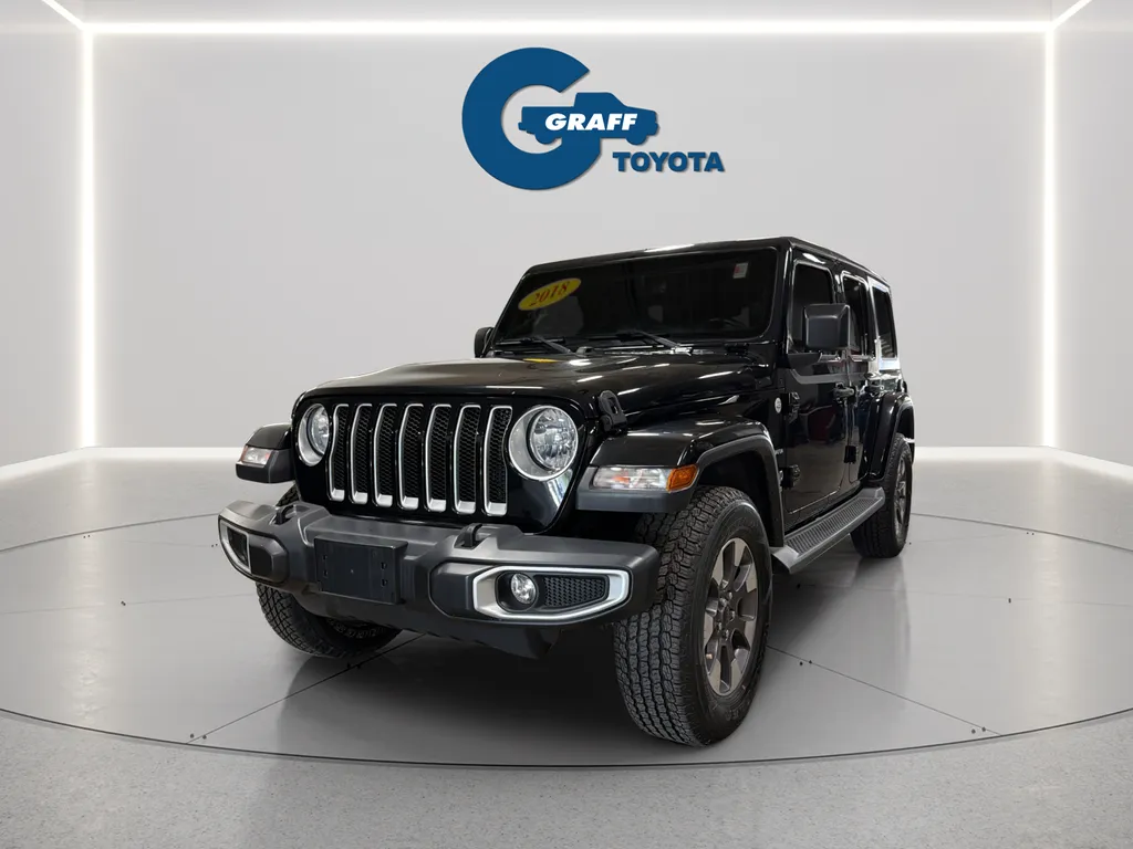 Black 2018 Jeep Wrangler Unlimited Sahara for sale in Burns Harbor, IN