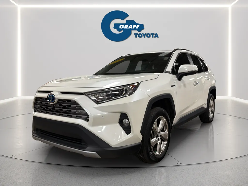 White 2021 Toyota RAV4 Hybrid Limited for sale in Burns Harbor, IN