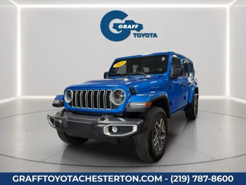 Blue 2025 Jeep Wrangler Sahara for sale in Burns Harbor, IN