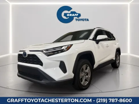 White 2024 Toyota RAV4 Hybrid LE for sale in Burns Harbor, IN