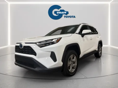 White 2024 Toyota RAV4 Hybrid LE for sale in Burns Harbor, IN