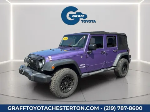 Purple 2018 Jeep Wrangler JK Unlimited Sport for sale in Burns Harbor, IN