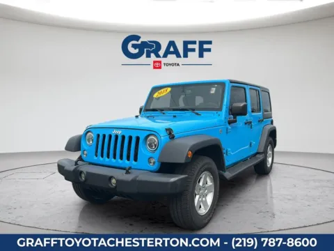 Blue 2018 Jeep Wrangler JK Unlimited Sport for sale in Burns Harbor, IN