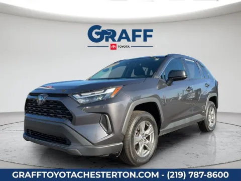 Gray 2024 Toyota RAV4 Hybrid LE for sale in Burns Harbor, IN